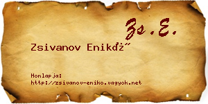 Zsivanov Enikő névjegykártya