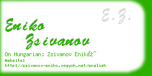 eniko zsivanov business card